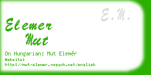 elemer mut business card