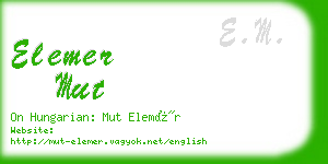 elemer mut business card